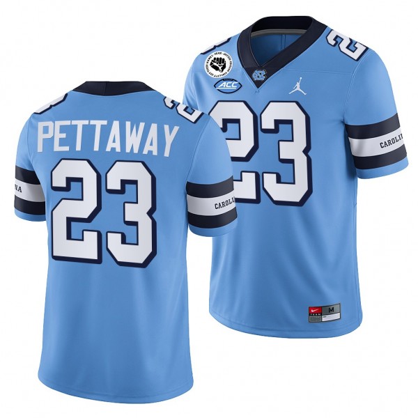 George Pettaway North Carolina Tar Heels 2022-23 College Football Jersey Men's Blue #23 Uniform