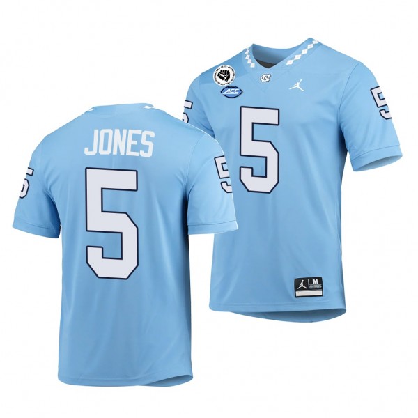 North Carolina Tar Heels #5 J.J. Jones 2022-23 Game Blue College Football Jersey Men's