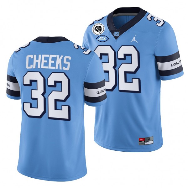 Sebastian Cheeks North Carolina Tar Heels 2022-23 College Football Jersey Men's Blue #32 Uniform