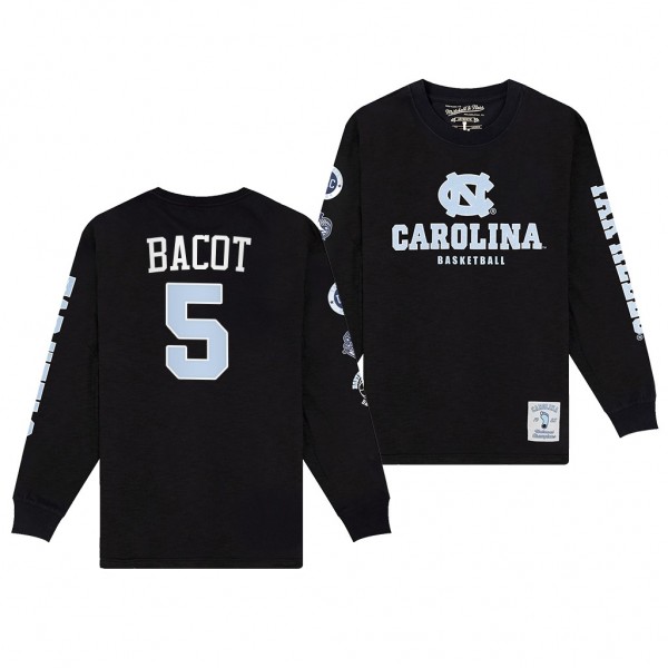 North Carolina Tar Heels Armando Bacot NCAA Basketball #5 Black Fadad T-Shirt