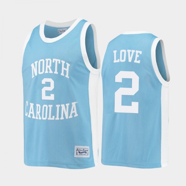 UNC Tar Heels College Basketball #2 Caleb Love Blu...