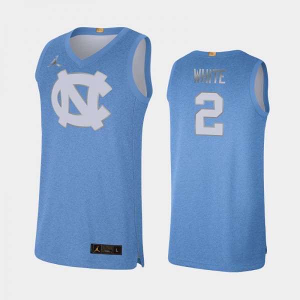 North Carolina Tar Heels College Basketball #2 Coby White Blue Rivalry Limited 100th Anniversary Jersey