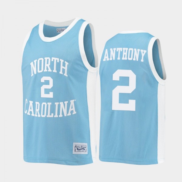 UNC Tar Heels College Basketball #2 Cole Anthony Blue Commemorative Classic Jersey