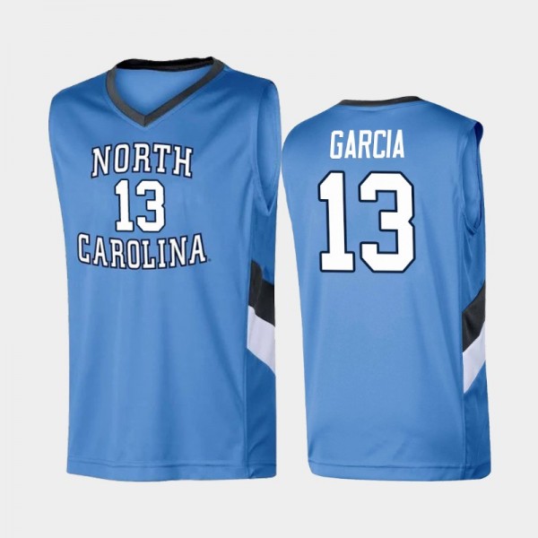 Youth North Carolina Tar Heels College Basketball #13 Dawson Garcia Blue Basketball Jersey