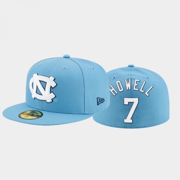 New Era North Carolina Tar Heels Sam Howell #7 Logo Basic Blue 59FIFTY Fitted Hat