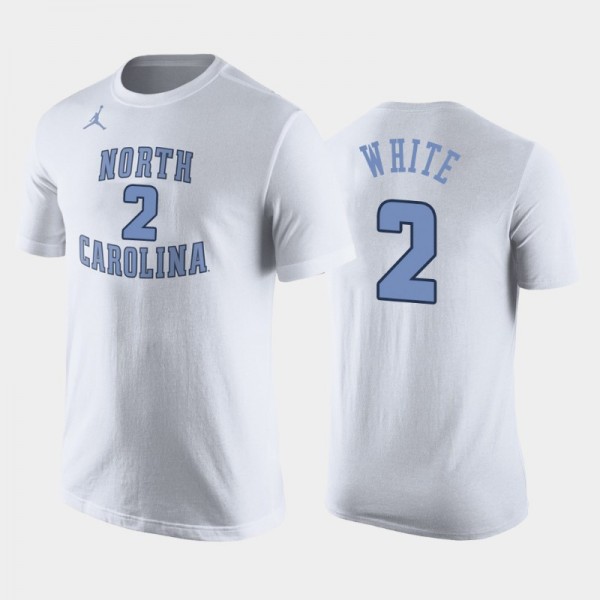 North Carolina Tar Heels College Basketball Coby White #2 Replica Future Star White T-Shirt