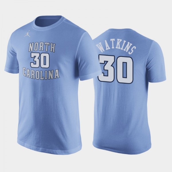 North Carolina Tar Heels College Basketball Jackson Watkins #30 Replica Future Star Blue T-Shirt