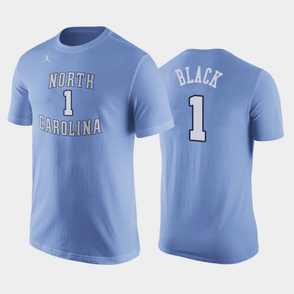 North Carolina Tar Heels College Basketball Leaky Black #1 Replica Future Star Blue T-Shirt