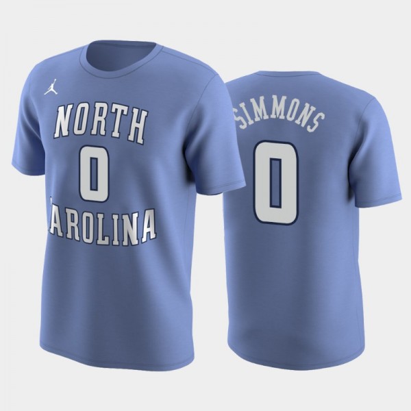 North Carolina Tar Heels College Football Emery Simmons #0 Replica Future Star Blue T-Shirt