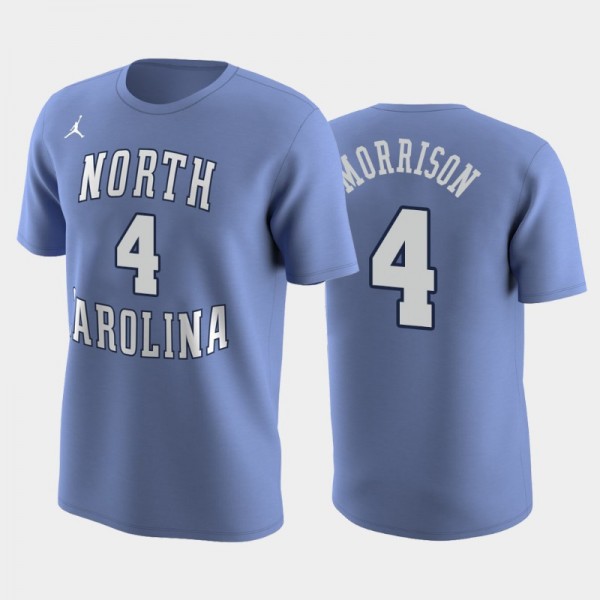 North Carolina Tar Heels College Football Trey Morrison #4 Replica Future Star Blue T-Shirt
