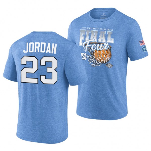 Michael Jordan North Carolina Tar Heels 2022 March Madness Final Four Banners T-Shirt Blue #23