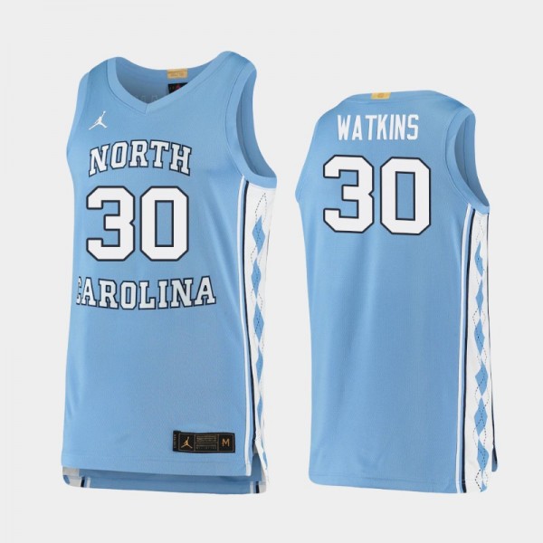 North Carolina Tar Heels Men's Basketball Jackson Watkins #30 Carolina Blue Alumni Limited Jersey