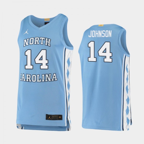North Carolina Tar Heels Men's Basketball Puff Johnson #14 Carolina Blue Alumni Limited Jersey