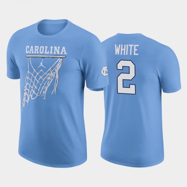 North Carolina Tar Heels College Basketball Coby White #2 Blue Icon T-Shirt