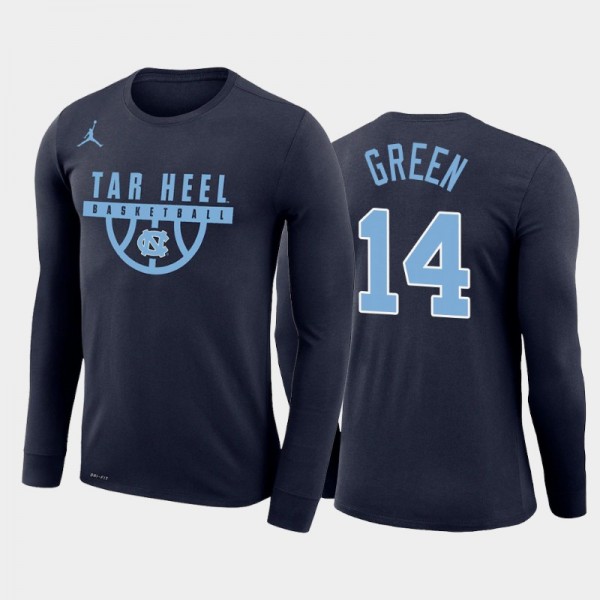 North Carolina Tar Heels College Basketball Danny Green #14 Navy Performance Long Sleeve T-Shirt