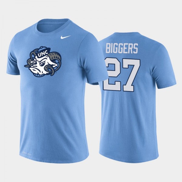 North Carolina Tar Heels College Football #27 Giovanni Biggers Blue Legend T-Shirt