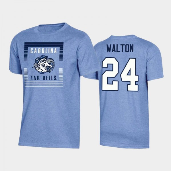 Youth North Carolina Tar Heels College Basketball Kerwin Walton #24 Blue Core T-Shirt