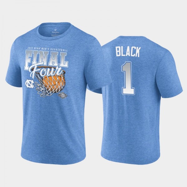 UNC Tar Heels College Basketball #1 Leaky Black Blue 2022 NCAA Men's Basketball Final Four Banners Triblend T-Shirt