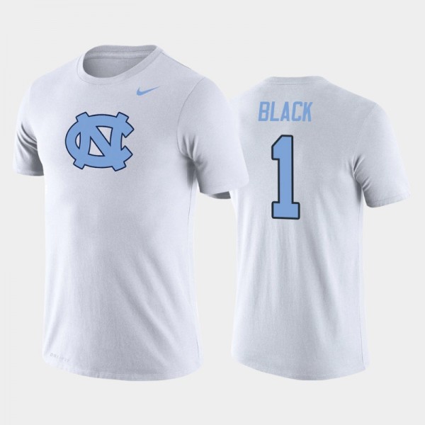 North Carolina Tar Heels College Basketball #1 Leaky Black White Legend T-Shirt