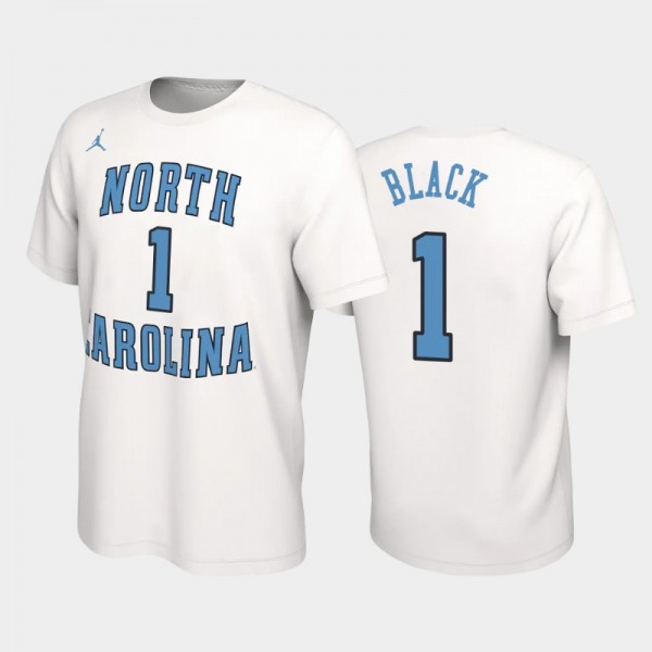 North Carolina Tar Heels College Basketball Leaky Black #1 White Retro Alumni T-Shirt
