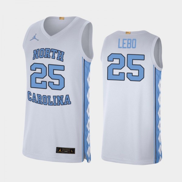 North Carolina Tar Heels Men's Basketball Creighton Lebo #25 White Alumni Limited Jersey