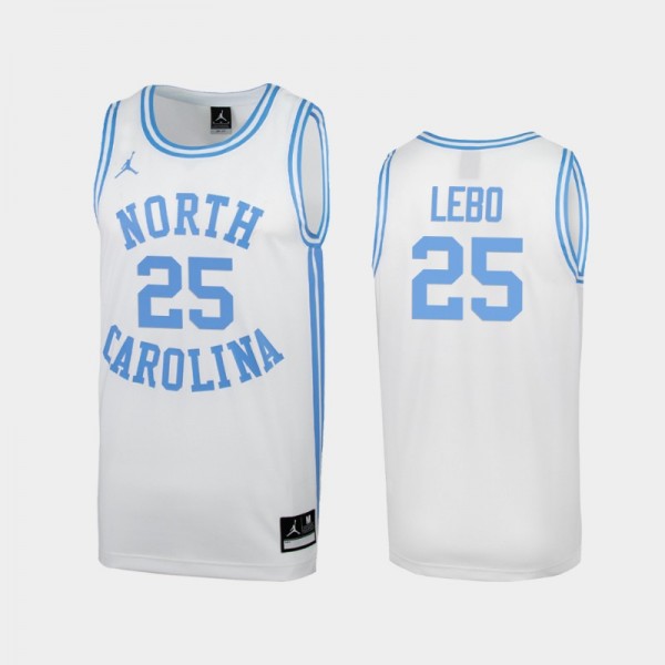 Youth UNC Tar Heels College Basketball Creighton Lebo #25 White Retro Limited Jersey