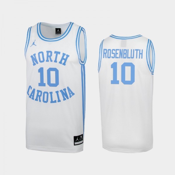Youth UNC Tar Heels College Basketball Lennie Rosenbluth #10 White Retro Limited Jersey