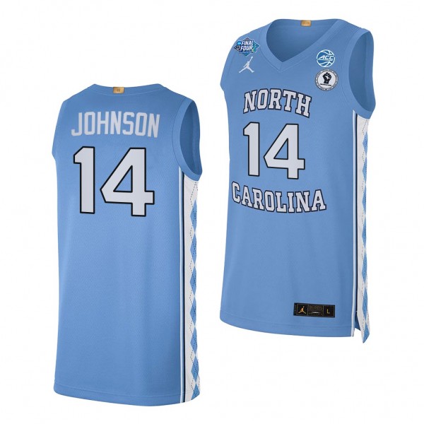 Puff Johnson #14 North Carolina Tar Heels 2022 March Madness Final Four Basketball Jersey Blue