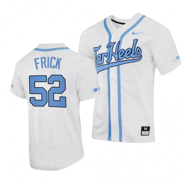 Tomas Frick North Carolina Tar Heels #52 White College Baseball Replica Jersey