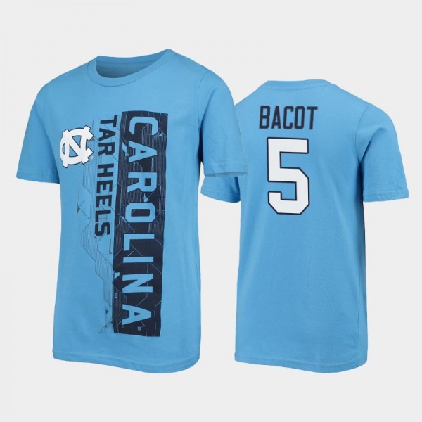 Youth North Carolina Tar Heels Armando Bacot #5 Challenger Blue T-Shirt