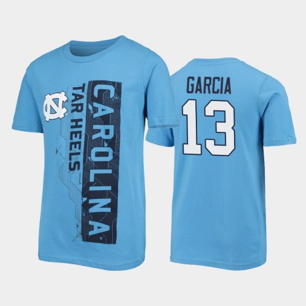 Youth North Carolina Tar Heels Dawson Garcia #13 Challenger Blue T-Shirt